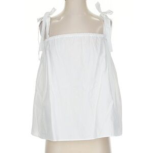 H&M White Bow Strap Blouse